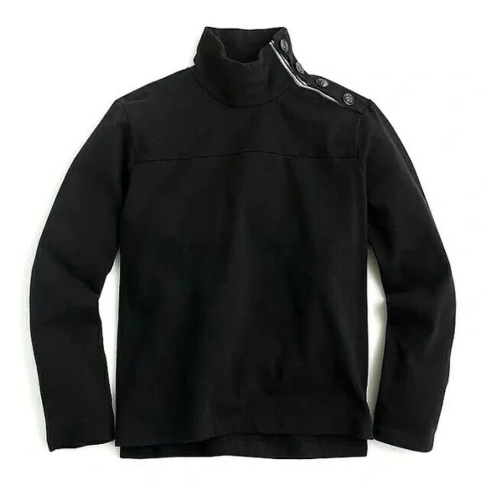 J. Crew Button-shoulder turtleneck